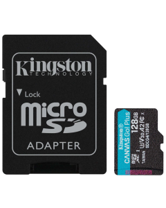 Карта пам'яті MicroSD Kingston Convas Go Plus 128Gb Class 10 +адаптер
