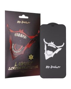 Защитное стекло для iPhone 12 Pro Max MrJoker Aluminosilicate Anti-Static Черное (Black)