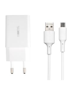 Зарядний пристрій Remax WK Design WP-U56 2USB 2.0A+Micro-USB Чорний (Black)