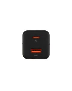 Зарядний пристрій Usams T43 GaN Mini PD 33W Type-C+USB Чорний (Black)