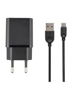 Зарядное устройство Borofone BA52A 2.1A + кабель Micro-USB Черный (Black)