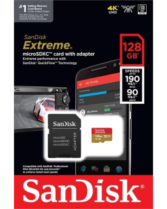 Карта пам'яті MicroSD SanDisk Extreme 128Gb Class 10 A2 + адаптер