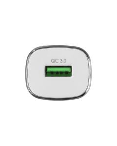 Автомобільний зарядний пристрій Borofone BZ11 Digital Display 2USB 2.1A Білий (White)