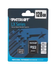 Карта пам'яті MicroSD Patriot LX Series 128Gb Class 10 UHS-1 + адаптер