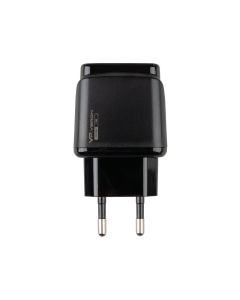 Зарядний пристрій Veron VR-C12C 12W 2USB 2.4A + кабель Micro-USB Чорний (Black)