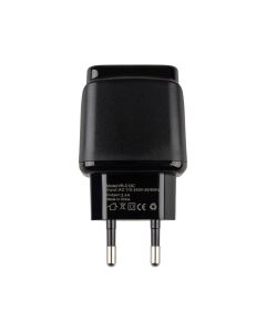 Зарядний пристрій Veron VR-C12C 12W 2USB 2.4A + кабель Micro-USB Чорний (Black)