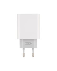 Зарядний пристрій XO L64 QC+PD 18W/USB+USB-C + кабель Type-C to Lightning Білий (White)