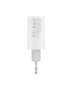 Зарядний пристрій XO L64 QC+PD 18W/USB+USB-C + кабель Type-C to Lightning Білий (White)