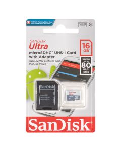 Карта пам'яті MicroSD SanDisk Ultra 16Gb Class 10 UHS-1 +адаптер