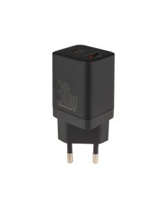 Зарядний пристрій Baseus Super Si Pro Quick Charger Type-C + USB 30W Чорний (Black)