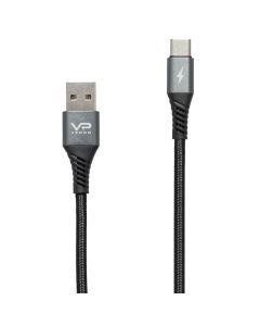 USB кабель Veron CV09 Braided Type-C 1м Чорний (Black)