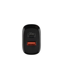 Зарядний пристрій Usams US-CC121 T35 QC3.0+PD3.0 20W (USB-C+USB) Чорний (Black)