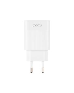 Зарядний пристрій XO L72 QC 3.0 30W (18W/1USB+2.4A/2USB) + кабель Lightning Білий (White)