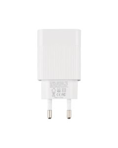 Зарядний пристрій XO L72 QC 3.0 30W (18W/1USB+2.4A/2USB) + кабель Lightning Білий (White)