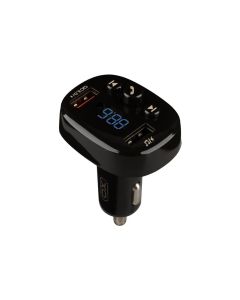 Fm-Модулятор XO BCC03 USB QC3.0 18W 3A Bluetooth Чорний (Black)