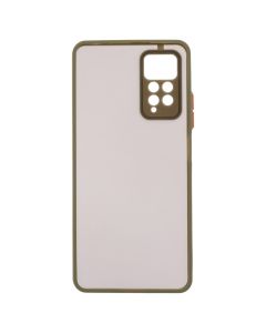 Чехол накладка для Xiaomi Redmi Note 11 Pro Frame (Матовый ПК) MakeFuture Зелёный