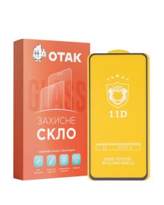 Защитное стекло для Samsung A60 3D черное KP