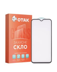 Защитное стекло для Samsung A01 3D Черное (Black) KP