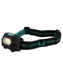 Фонарик налобный LED Headlamp Basic COB 3W 135lm 3*AAA Forever Light Черный (Black)