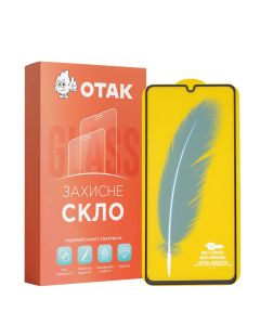 Защитное стекло для Samsung A41 3D Черное (Black) KP