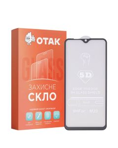 Защитное стекло для Samsung M20 3D Черное (Black) KP