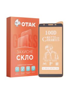 Защитное стекло для Samsung A01 Core Ceramic Matte Черное (Black) Тех. KP