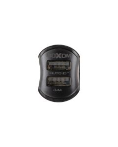 Автомобільний зарядний пристрій Moxom 2USB 3.4A KC-12 + кабель Micro-USB Чорний (Black)
