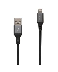 USB-кабель Hoco X86 Spear Silicone Lightning Черный (Black)