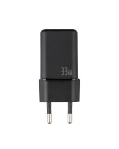Зарядний пристрій Usams T43 GaN Mini PD&QC3.0 33W 3A + кабель Type-C to Lightning Чорний (Black)