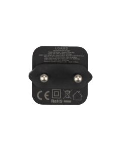 Зарядний пристрій Usams T43 GaN Mini PD&QC3.0 33W 3A + кабель Type-C to Lightning Чорний (Black)