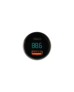 Автомобільний зарядний пристрій Remax RCC-215 LCD Salo QC 1USB 22.5W + PD36W Чорний (Black)