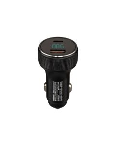 Автомобільний зарядний пристрій Remax RCC-215 LCD Salo QC 1USB 22.5W + PD36W Чорний (Black)