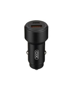 Автомобільний зарядний пристрій XO CC42 1USB + Type-C QC18W + PD20W Чорний (Black)