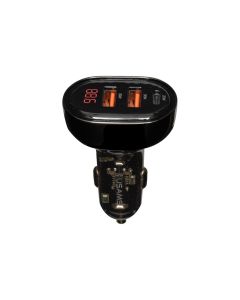 Автомобільний зарядний пристрій Usams US-CC159 Digital Display PD&QC3.0 80W 3A Прозорий (Transparent)
