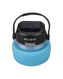 Фонарик S-link SL-F187 3 SMD LED 1200mAh солнечная панель с возможностью зарядки Черно-синий (Black Blue)