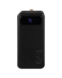 PowerBank 80000 mAh PowerWay TX80 LCD Чорний (Black)