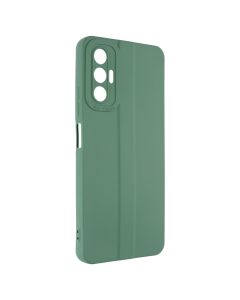 Чехол накладка для TECNO Pova 3 Original Soft-touch Зелёный (Green)