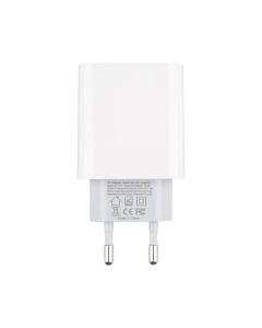 Зарядное устройство XO L64 QC+PD 20W/USB+USB-C + кабель Type-C to Type-C Белый (White)