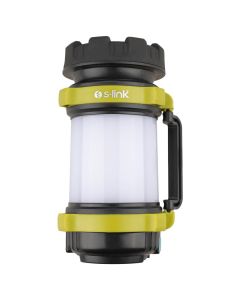 Фонарик S-link SL-F261 5W LED + 40 SMD + 20 красных LED 3000mAh USB + Powerbank Черный Зеленый (Black Green)