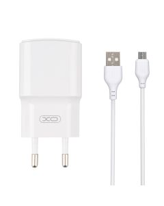 Зарядное устройство XO L73 2.4A + кабель Micro-USB Белый (White)