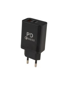 Зарядний пристрій Reddax RDX-031 1USB/1Type-C 3A Чорний (Black)