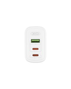 Зарядний пристрій XO CE04 PD 45W (USB+USB-C) 65W + кабель micro-USB Білий (White)