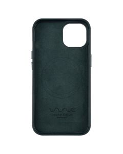 Чохол накладка для iPhone 14 WAVE Premium Leather with MagSafe Зелена (Forest Green)