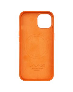 Чохол накладка для iPhone 14 WAVE Premium Leather with MagSafe Помаранчева (Forest Orange)
