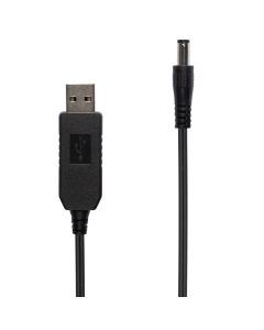 USB кабель живлення ACCLAB USB to DC 5.5x2.5мм 12V 1A Чорний (Black)