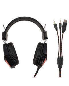 Наушники накладные Defender Ridley Черные Красные (Black Red)