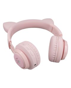 Беспроводные полноразмерные наушники Hoco W39 Cat Ear Розовые (Pink)
