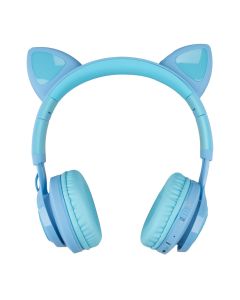 Бездротові повнорозмірні навушники Hoco W39 Cat Ear Сині (Blue)