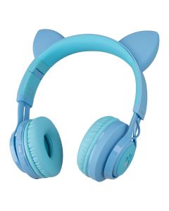 Бездротові повнорозмірні навушники Hoco W39 Cat Ear Сині (Blue)