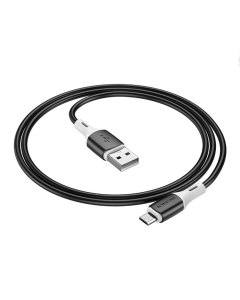 USB кабель Borofone BX79 Silicone 2.4A Micro USB Чорний (Black)